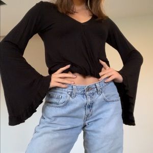American Eagle Soft and Sexy Bell Flare Wrap Top